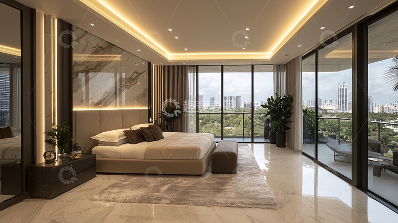 高清大图下载【趣麦麦图】现代轻奢卧室