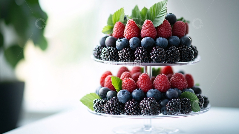 高清大图下载【趣麦麦图】双层水果塔