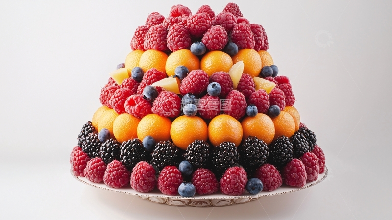 高清大图下载【趣麦麦图】色彩缤纷的水果塔