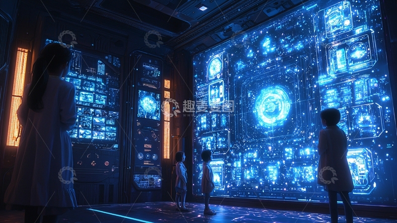 高清大图下载【趣麦麦图】未来科技实验室