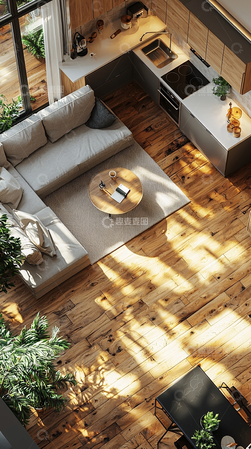 高清大图下载【趣麦麦图】现代简约风格客厅34