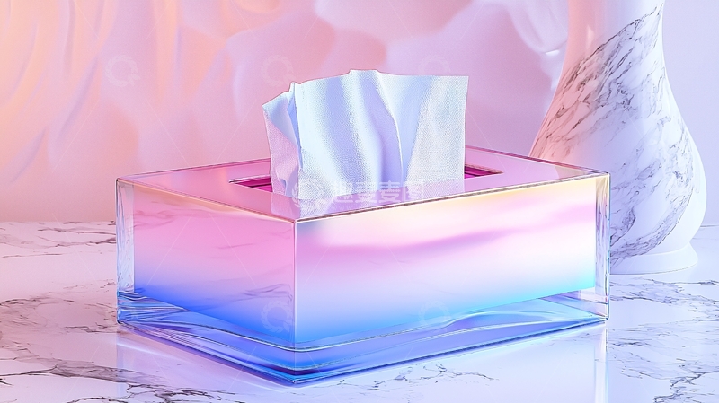 高清大图下载【趣麦麦图】渐变色纸巾盒