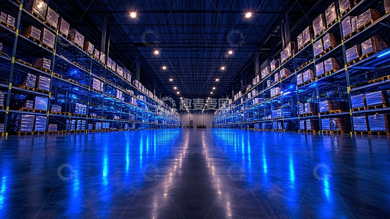 高清大图下载【趣麦麦图】仓库货架排列整齐的图片