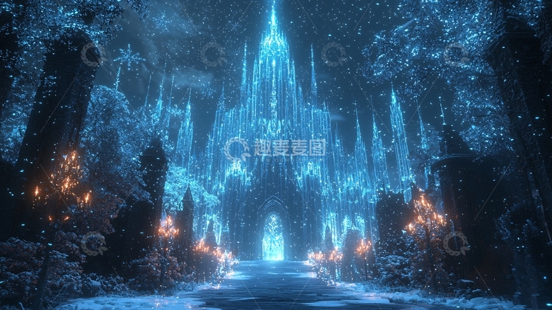 高清大图下载【趣麦麦图】冰雪奇缘城堡