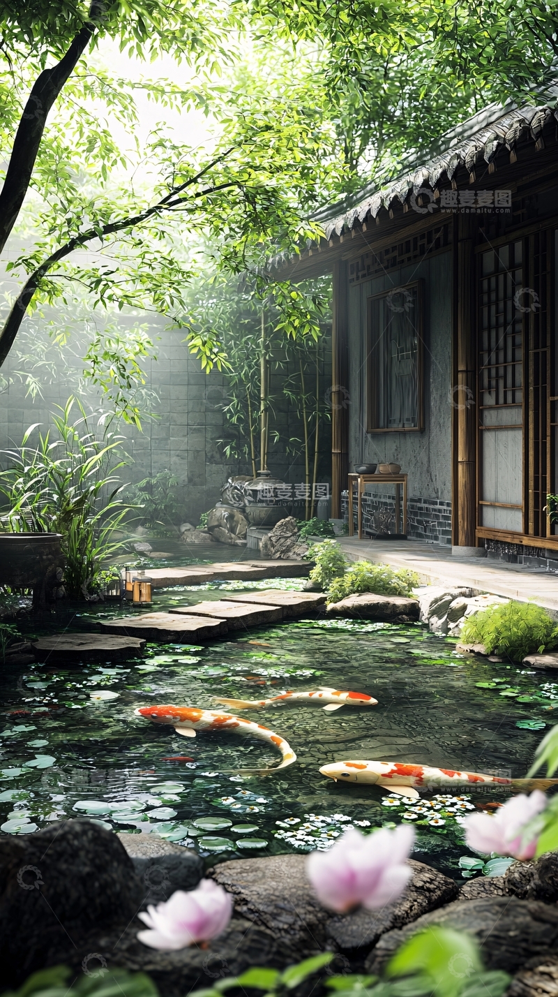 高清大图下载【趣麦麦图】中式庭院