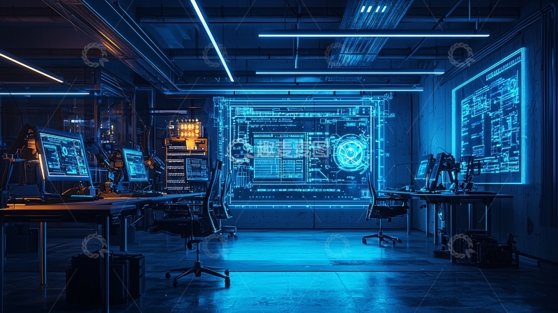 高清大图下载【趣麦麦图】未来感科技实验室