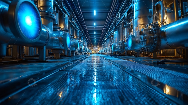 高清大图下载【趣麦麦图】科技感管道走廊