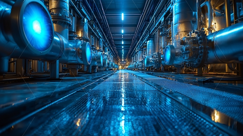 高清大图下载【趣麦麦图】科技感管道走廊