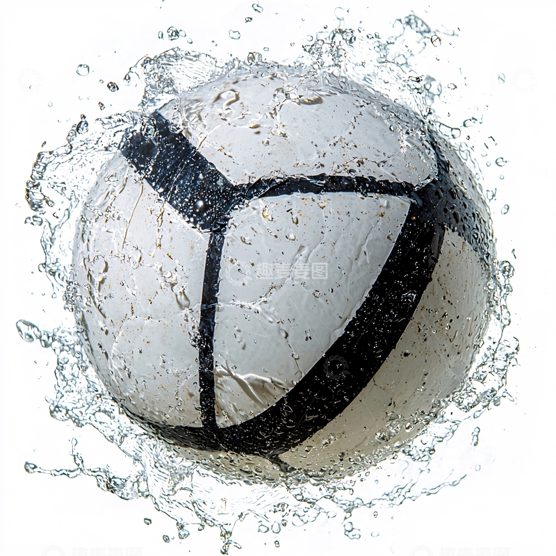高清大图下载【趣麦麦图】水花四溅的足球