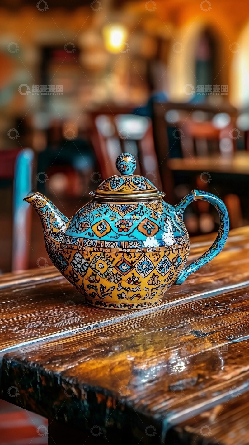 高清大图下载【趣麦麦图】复古茶壶