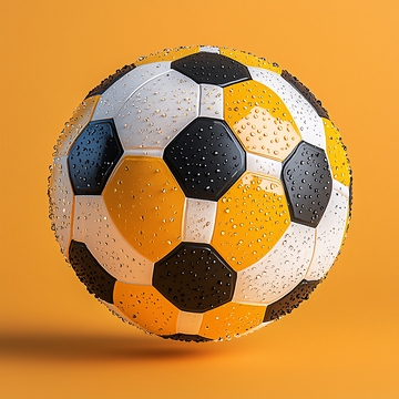 湿漉漉的足球