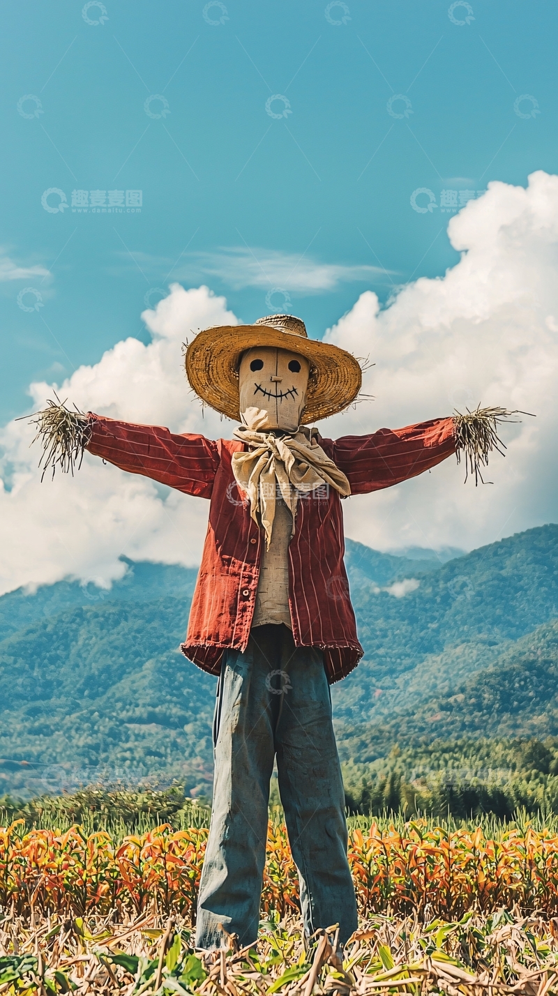 高清大图下载【趣麦麦图】稻草人