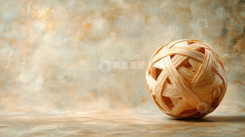 高清大图下载【趣麦麦图】编织纹理的球体特写
