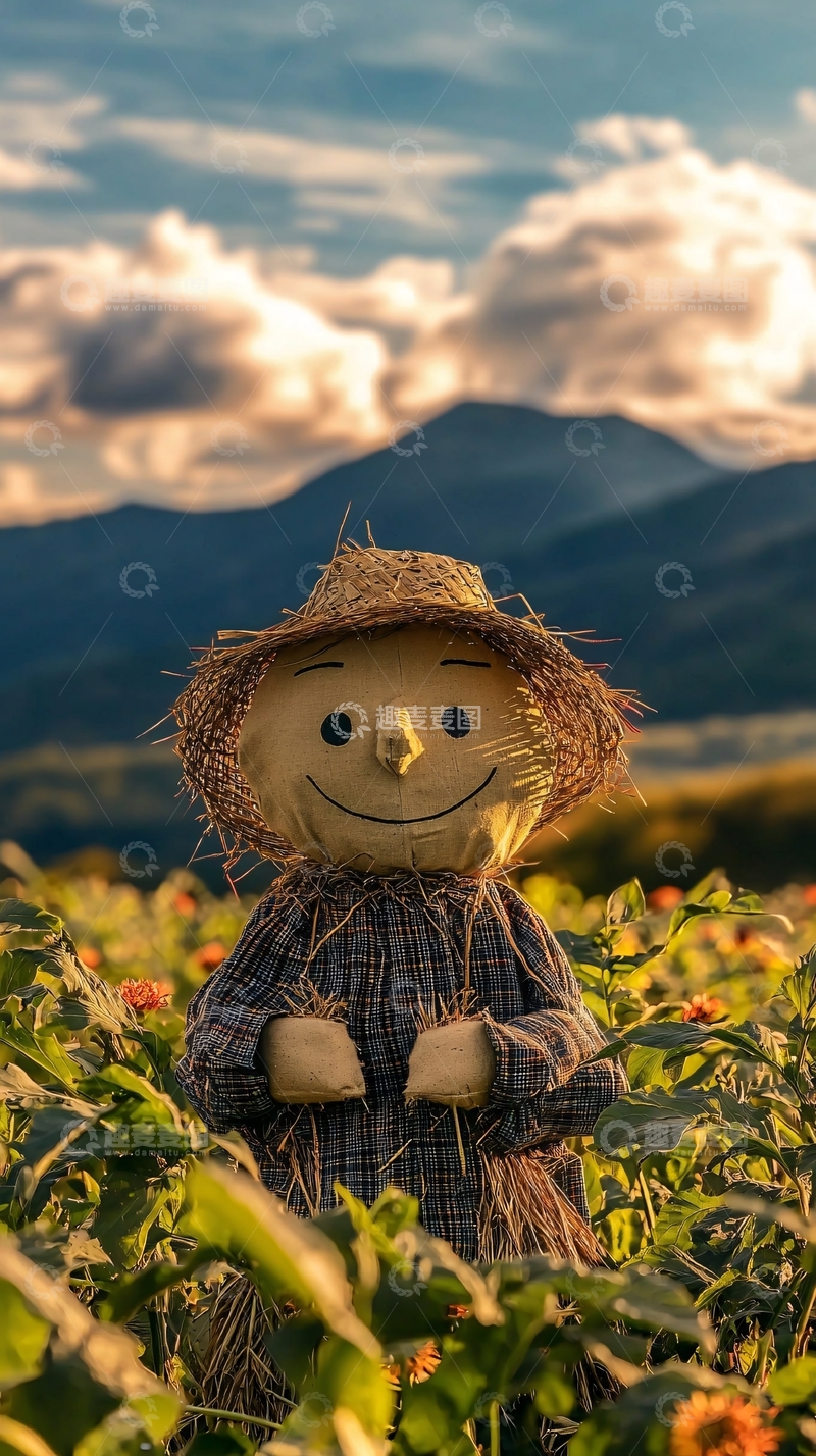 高清大图下载【趣麦麦图】稻草人