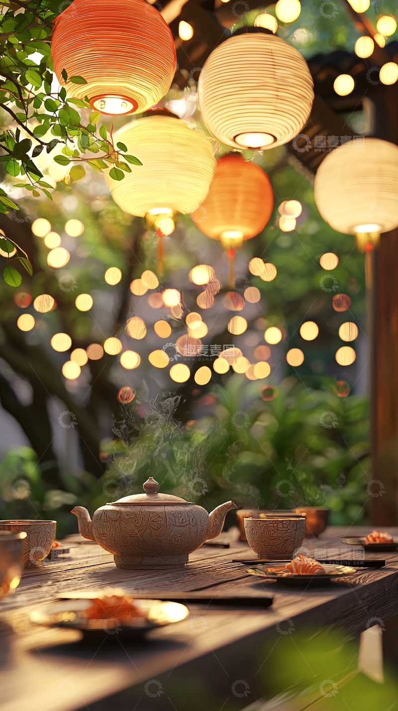 高清大图下载【趣麦麦图】户外茶室