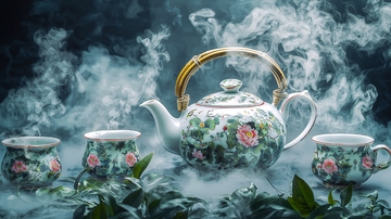 茶壶茶杯飘渺仙气