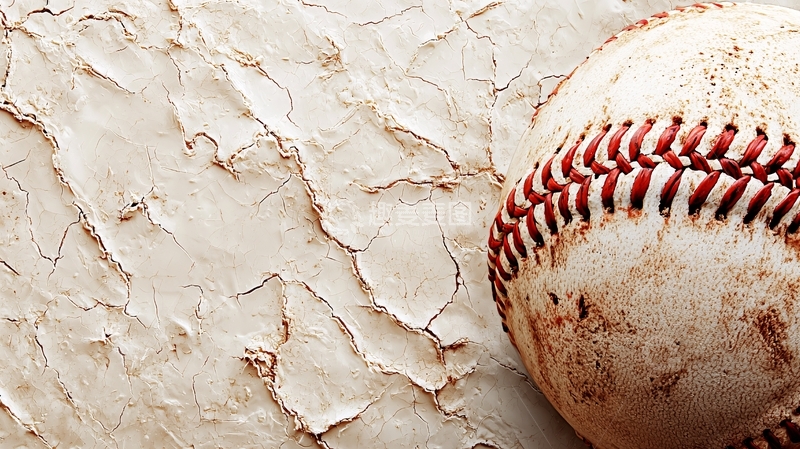 高清大图下载【趣麦麦图】棒球和破裂的墙面