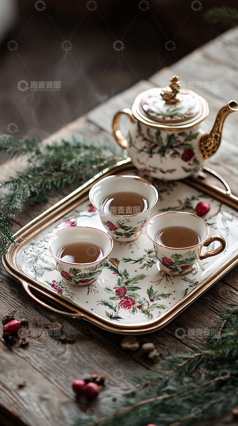 高清大图下载【趣麦麦图】复古茶具套装