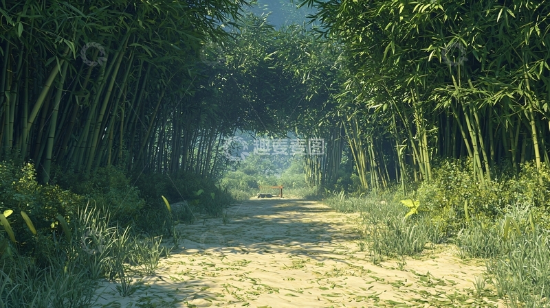 高清大图下载【趣麦麦图】竹林小路