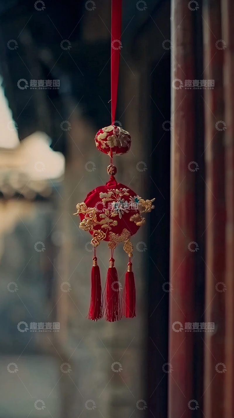 高清大图下载【趣麦麦图】中国传统红色挂饰