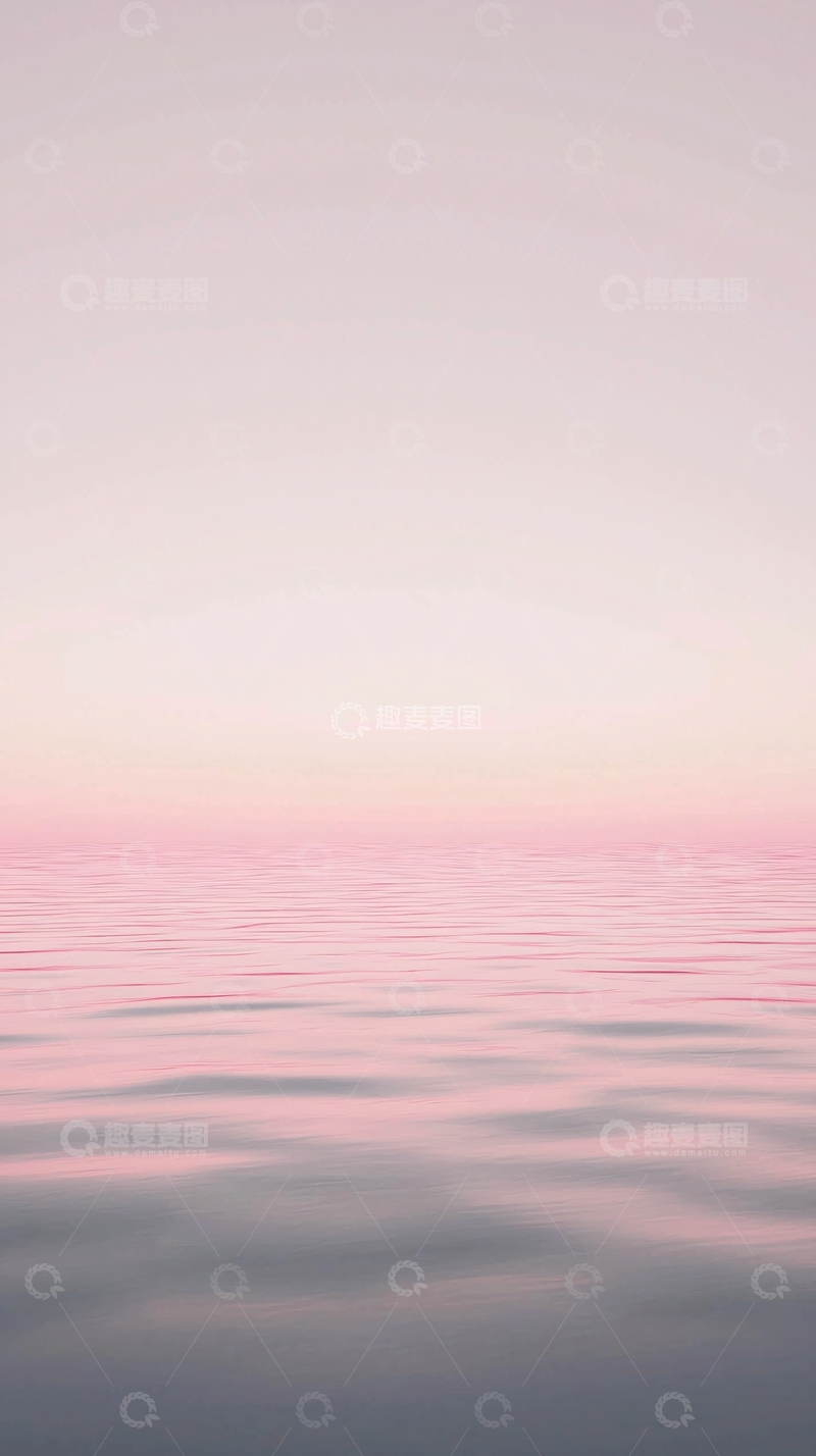 高清大图下载【趣麦麦图】平静温柔的粉色水面