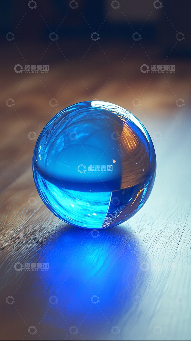 高清大图下载【趣麦麦图】蓝色水晶球