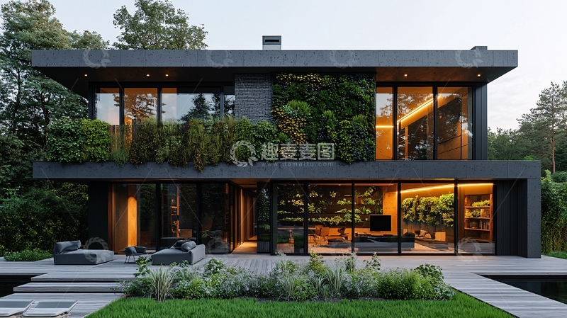 高清大图下载【趣麦麦图】现代简约别墅27