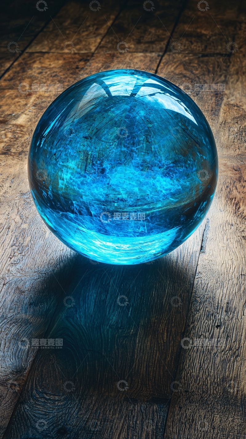 高清大图下载【趣麦麦图】蓝色水晶球