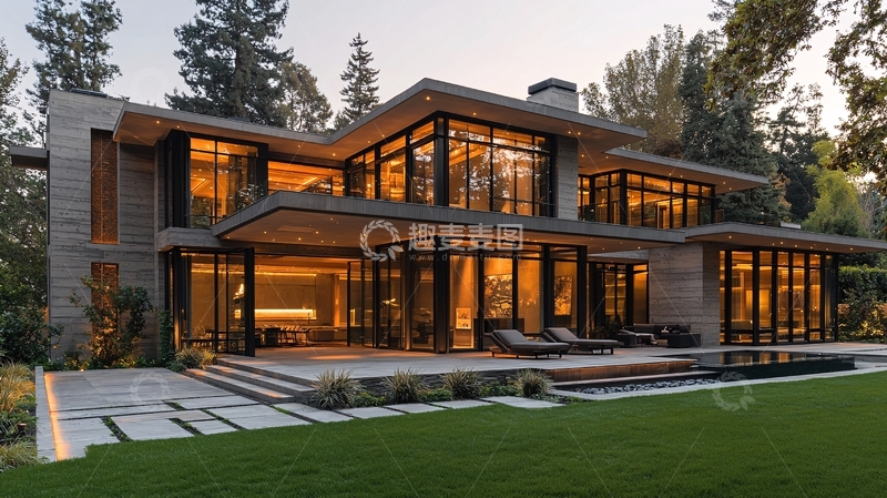 高清大图下载【趣麦麦图】现代豪宅外观2