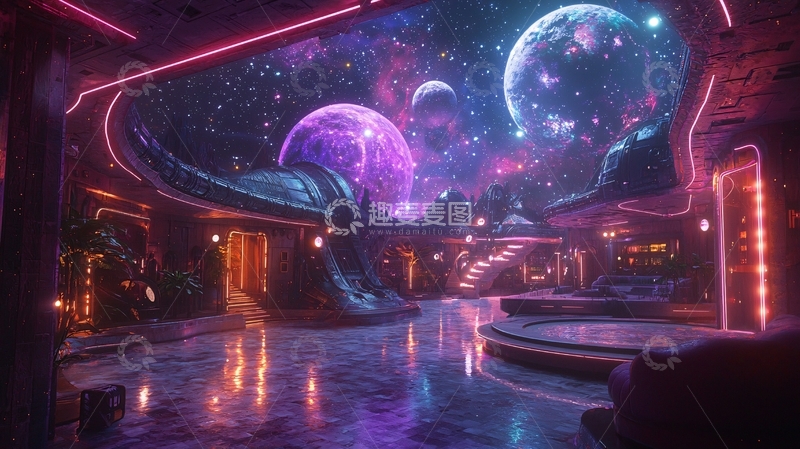 高清大图下载【趣麦麦图】太空主题室内设计