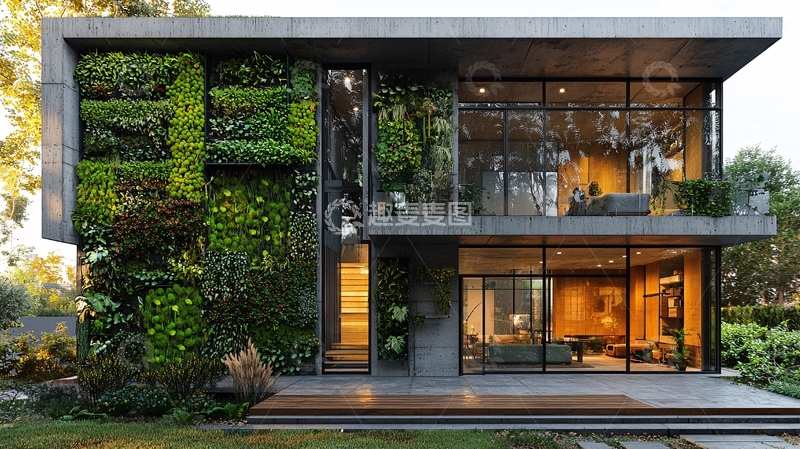 高清大图下载【趣麦麦图】现代化绿色生态建筑