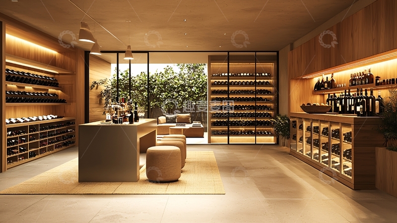 高清大图下载【趣麦麦图】现代简约酒窖设计
