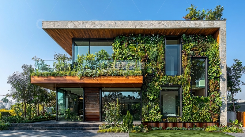 高清大图下载【趣麦麦图】现代简约绿植别墅