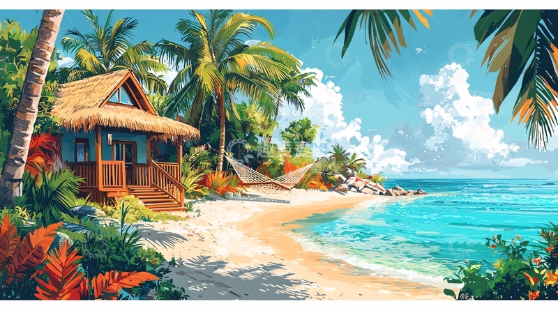 高清大图下载【趣麦麦图】海边小屋