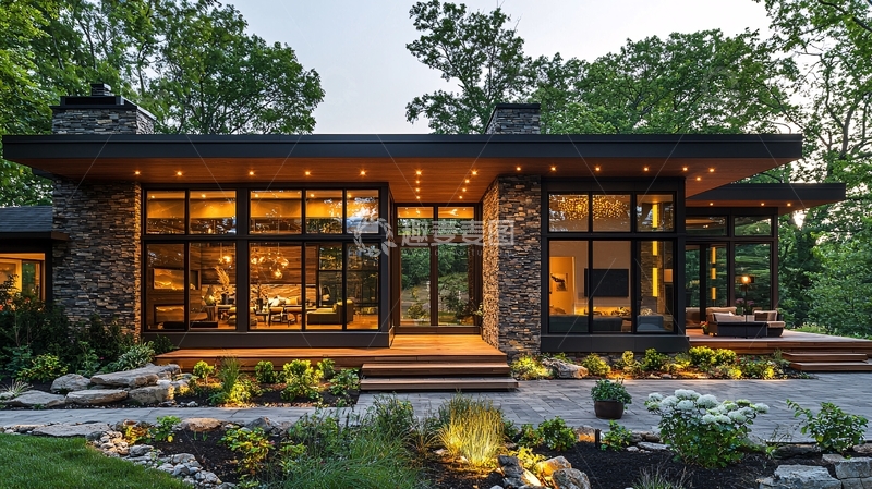 高清大图下载【趣麦麦图】现代简约别墅29