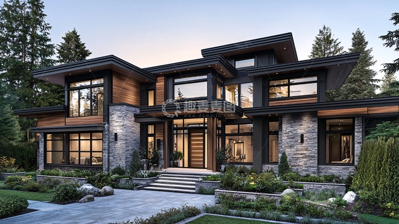 高清大图下载【趣麦麦图】现代风格豪宅别墅