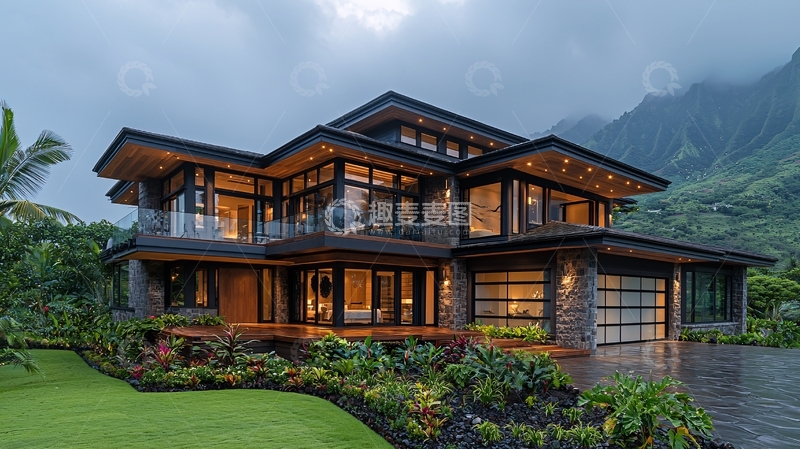 高清大图下载【趣麦麦图】现代简约别墅28