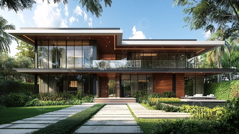 高清大图下载【趣麦麦图】豪华现代别墅外观