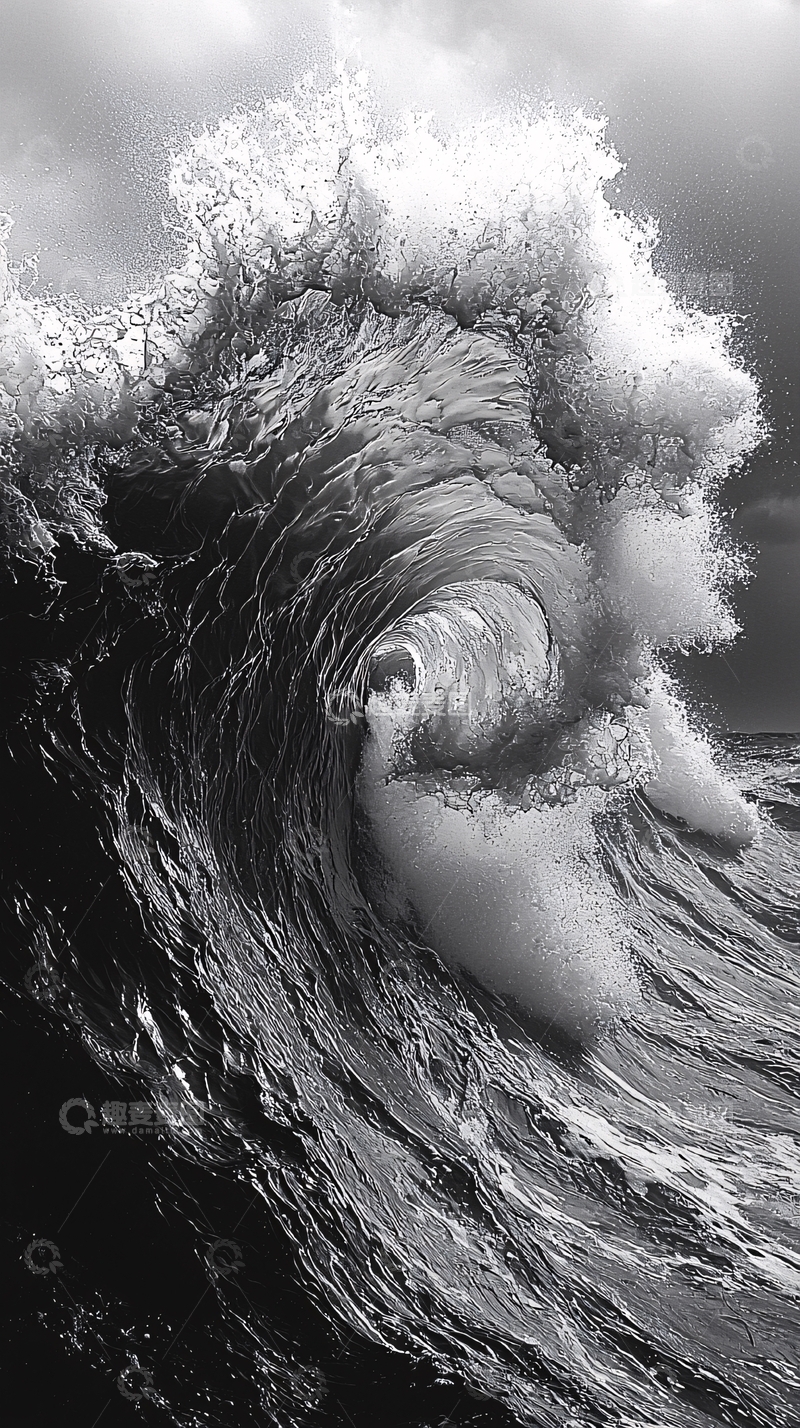 高清大图下载【趣麦麦图】巨浪滔天