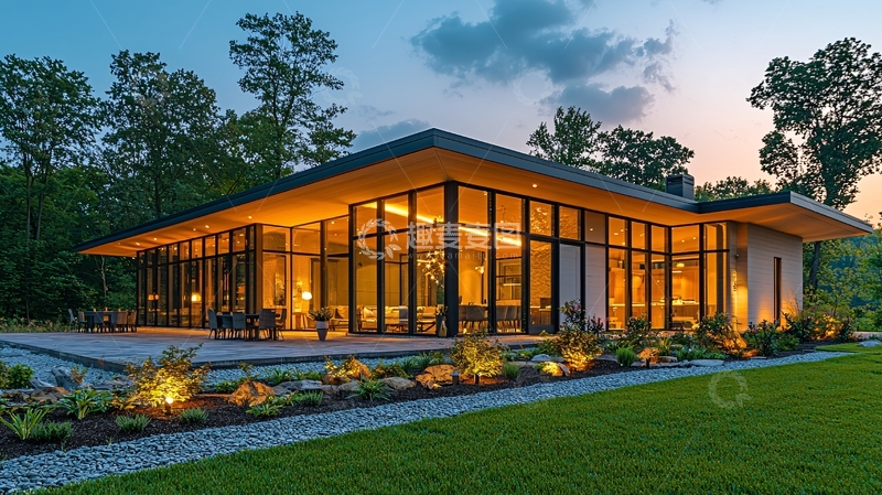 高清大图下载【趣麦麦图】现代简约别墅外观5