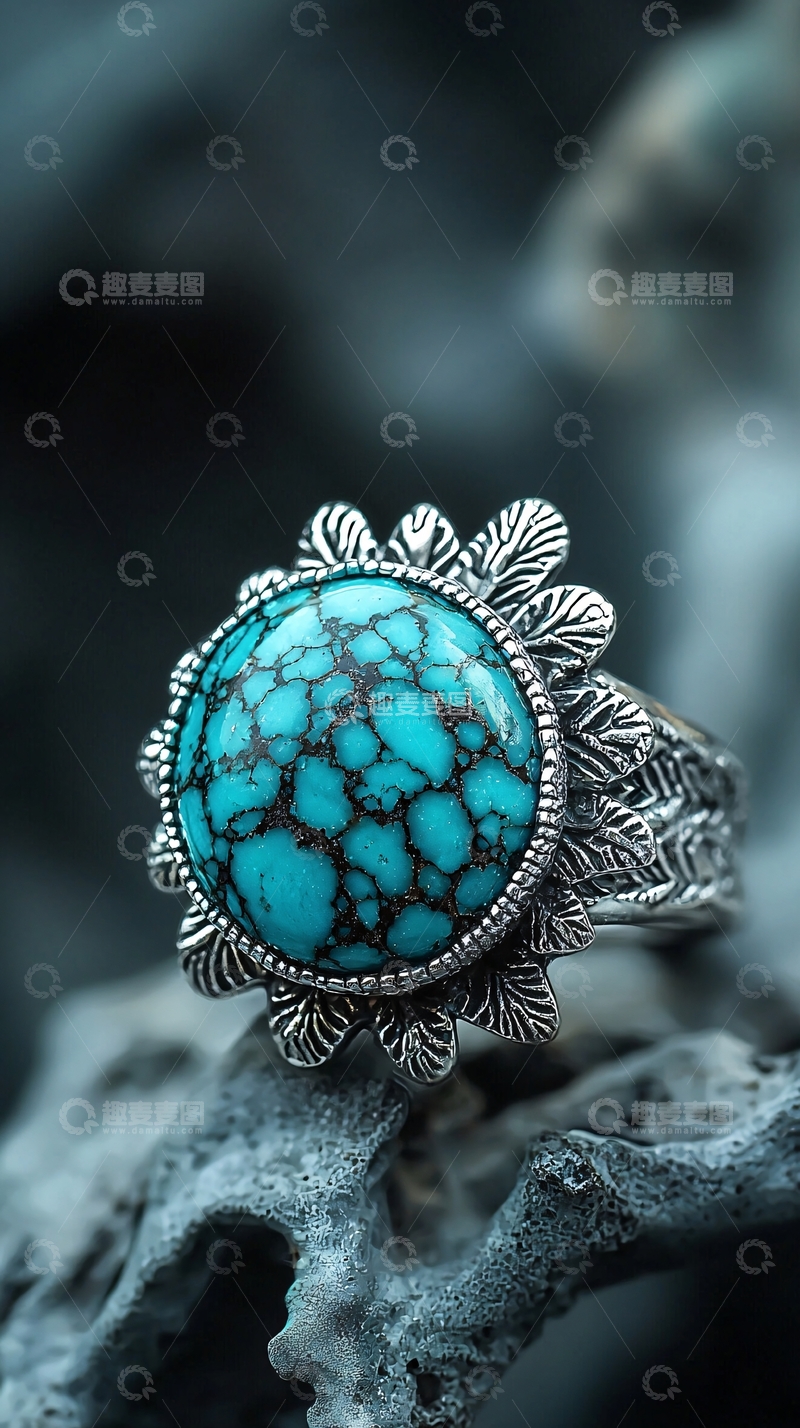 高清大图下载【趣麦麦图】蒂芙尼蓝绿松石戒指