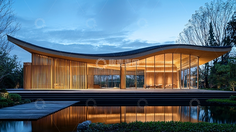 高清大图下载【趣麦麦图】曲线屋顶