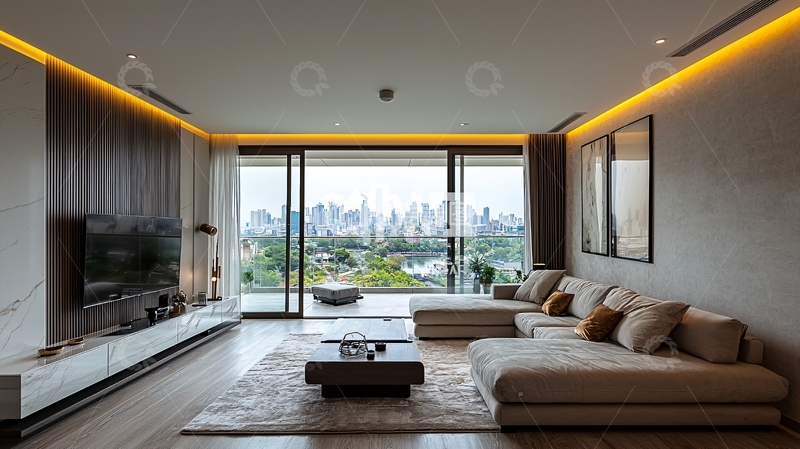 高清大图下载【趣麦麦图】现代简约风格客厅35