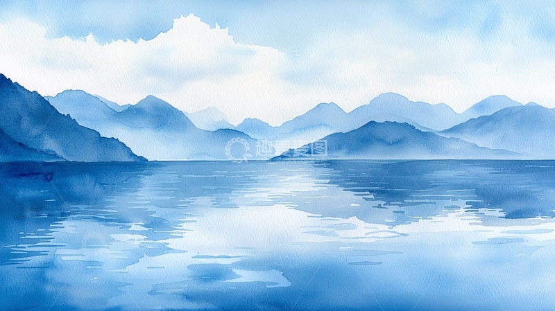 高清大图下载【趣麦麦图】水墨山水意境朦胧