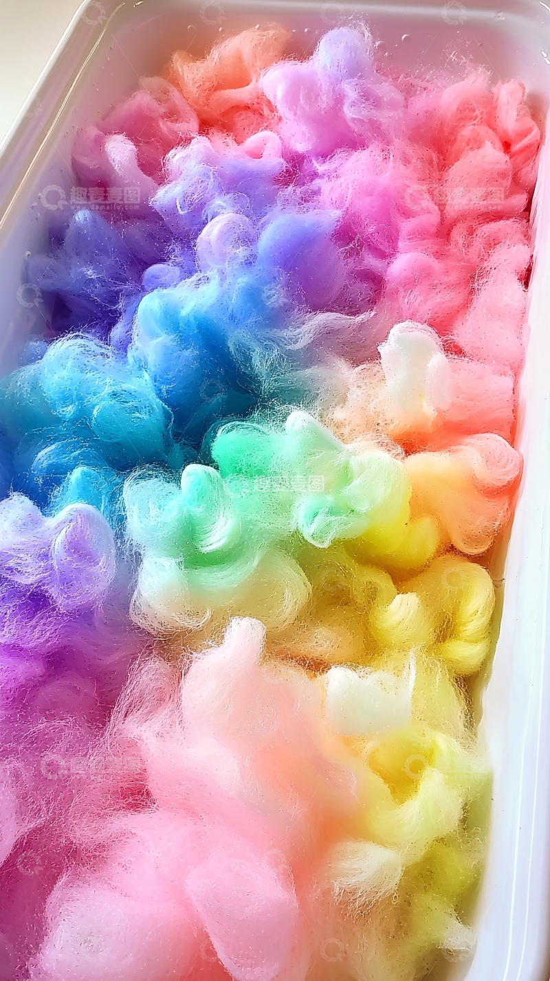高清大图下载【趣麦麦图】彩虹棉花糖