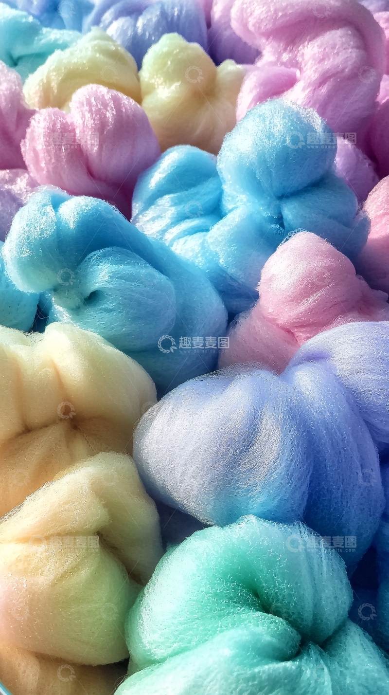 高清大图下载【趣麦麦图】彩色棉花糖质感
