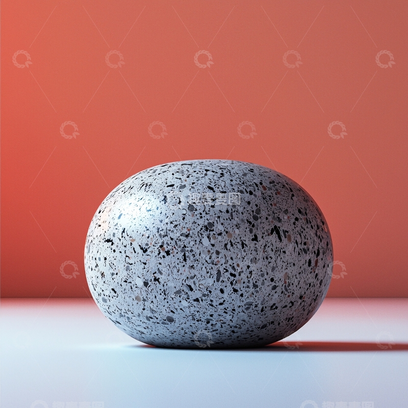 高清大图下载【趣麦麦图】光滑圆润的灰色石球