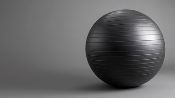 黑色健身球特写