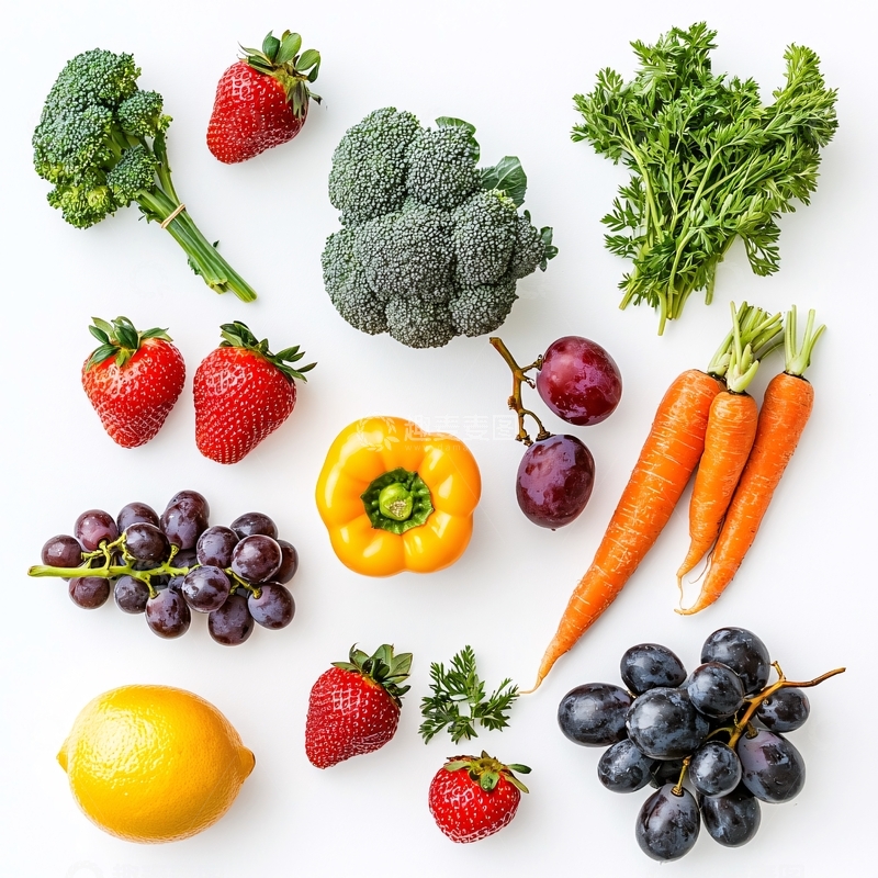 高清大图下载【趣麦麦图】健康水果蔬菜组合