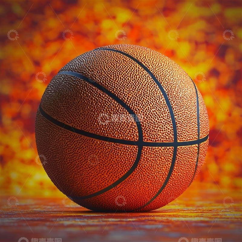高清大图下载【趣麦麦图】橙色篮球特写